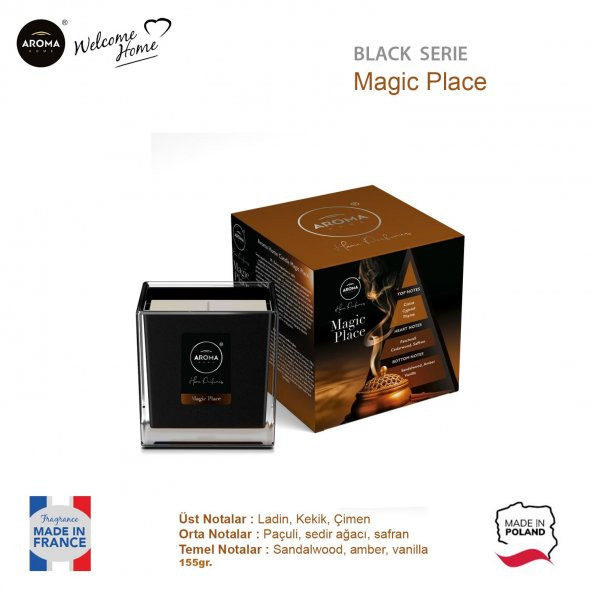 Aroma Home Black Series Kokulu Mum Magic Place  155gr. - 2