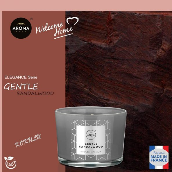 Aroma Home Elegance Kokulu Mum Gentle Sandalwood 115gr. - 3