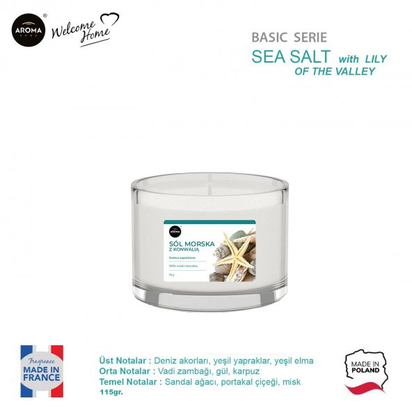 Aroma Basic Line Kokulu Mum Sea salt with lily of the valley 115gr. - 2