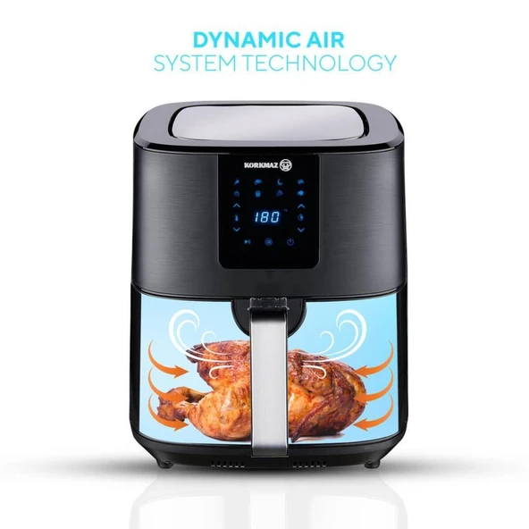 KORKMAZ A888 AIR MAX AİRFRYER 6,5 LT 1700W - 7