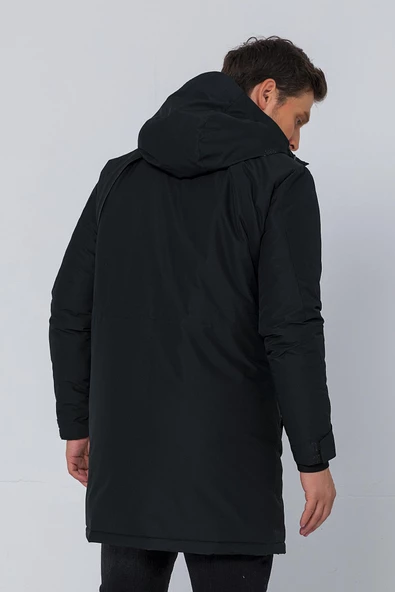 Erkek Regular Fit Nefes Alır Kumaş Dikişsiz Kısımlar İçi Silikon Micro Elyaflı Kışlık Klasik Mont - 4