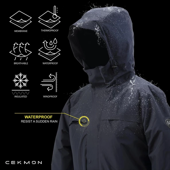 Erkek Regular Fit Nefes Alır Kumaş Dikişsiz Kısımlar İçi Silikon Micro Elyaflı Kışlık Klasik Mont - 2