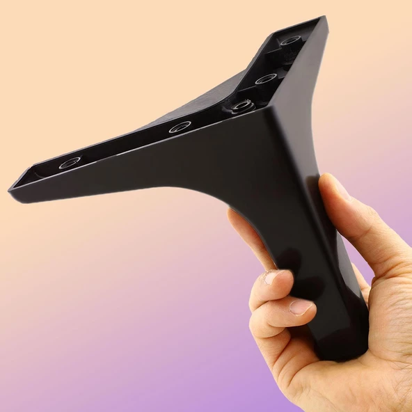 Sedef 6'lı Set Mobilya Tv Ünitesi Koltuk Kanepe Destek Ayağı 14 Cm Siyah Baza Ayakları M8 Destek - Resim 7