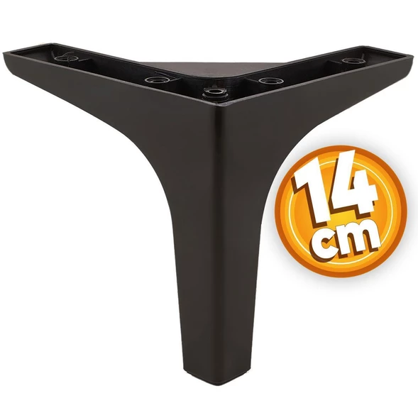 Sedef 6'lı Set Mobilya Tv Ünitesi Koltuk Kanepe Destek Ayağı 14 Cm Siyah Baza Ayakları M8 Destek - Resim 6