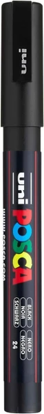 Uniball Posca 0.9-1.3mm Yuvarlak Uçlu Poster Markörü Siyah/ PC3M