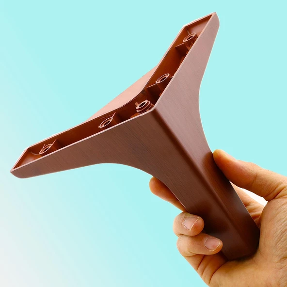 Sedef 6'lı Set Mobilya Tv Ünitesi Koltuk Kanepe Destek Ayağı 14 Cm Ahşap Desenli Baza Ayakları - 7