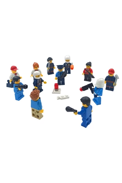 Görev Başlasın: Legolara Uyumlu Şehrinin Kahramanları 12'li Figür Seti 5cm. Boyunda - 2