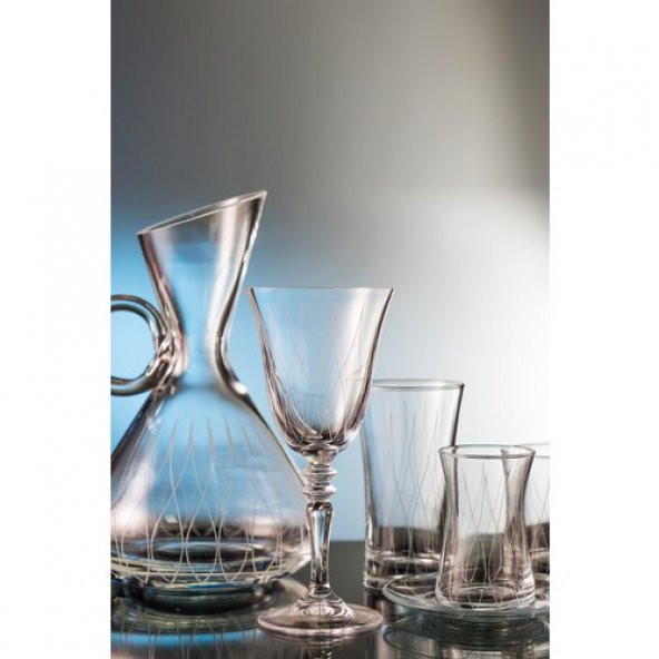 Kcd Panora 31 Parça Cam Sofra Sunum Çeyiz Seti Su Bardak Takımı Kesme El Dekor ürün görseli 1