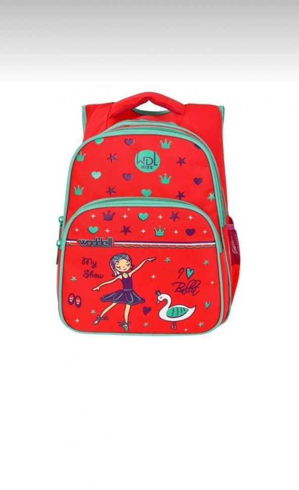 Ölmezler Mercan Balerin Desenli Ilkokul Sırt Çantası Ve Beslenme Çantası Kırmızı - 3