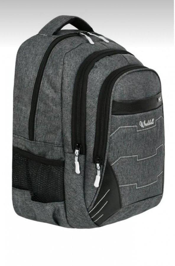 Ölmezler Oval Kırçıl Dört Gözlü Okul Sırt Çantası Gri - 2