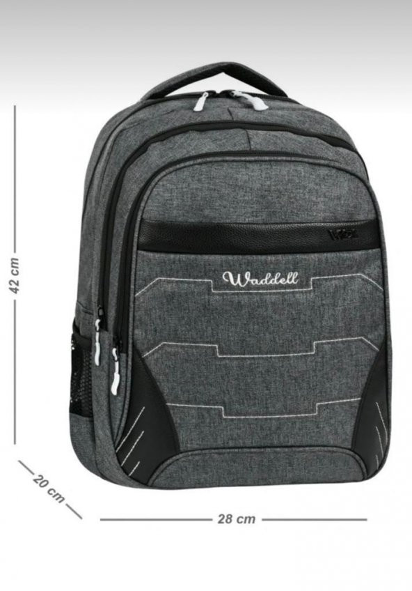 Ölmezler Oval Kırçıl Dört Gözlü Okul Sırt Çantası Gri - 3