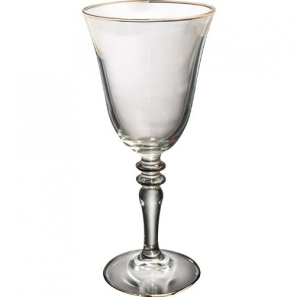 Kcd Soprano Platin Kesme El Dekor Yaldızlı Desenli Cam 6 Adet Ayaklı Bardak Kadeh ürün görseli