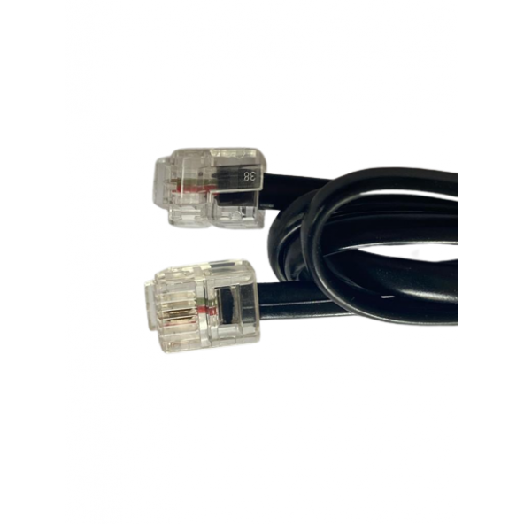 Telefon Köken Hat Kablosu 1.5 M 6P2C Pluglu Siyah 10 Adet - 3