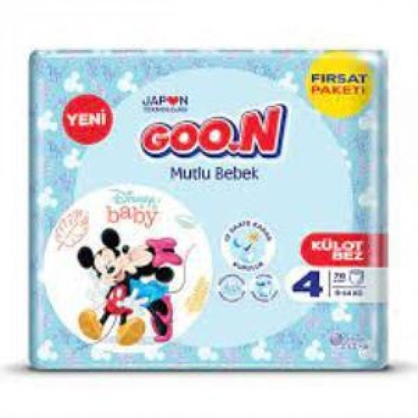 Goon Mutlu Bebek Külot Bez Aylık 4 78Li