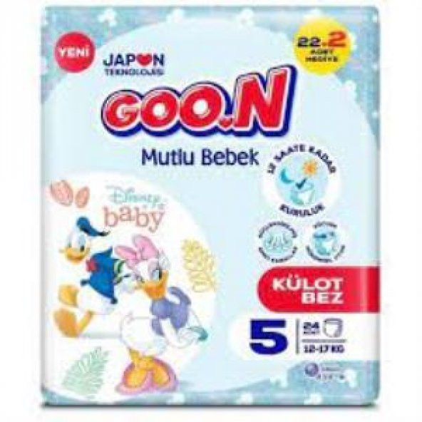 Goon Mutlu Bebek Külot Bezi Jumbo 5 24Lü