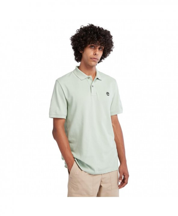 Timberland Pique SS Polo T-Shirt - Frosty Green