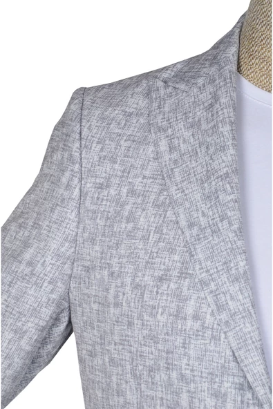 Cengiz İnler Kırçıllı Kumaş Slim Fit Erkek Ceket - 8