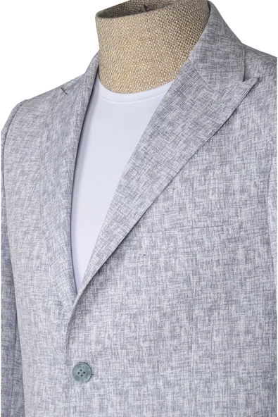 Cengiz İnler Kırçıllı Kumaş Slim Fit Erkek Ceket - 6
