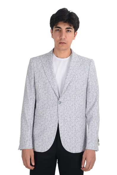 Cengiz İnler Kırçıllı Kumaş Slim Fit Erkek Ceket - 4
