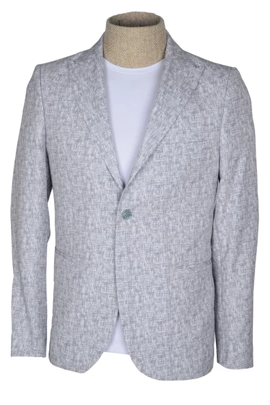 Cengiz İnler Kırçıllı Kumaş Slim Fit Erkek Ceket - 7