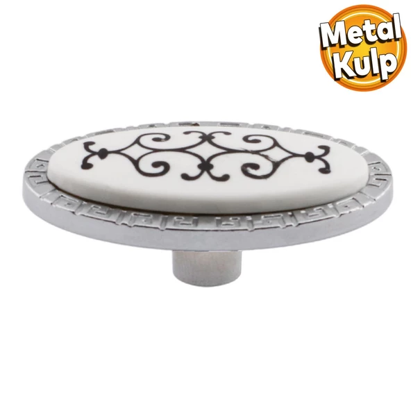Palmira Düğme Dolap Dolabı Kulpu Mobilya Mutfak Çekmece Kulp Kulbu Krom Renk Metal Kulp Tek Vidalı
