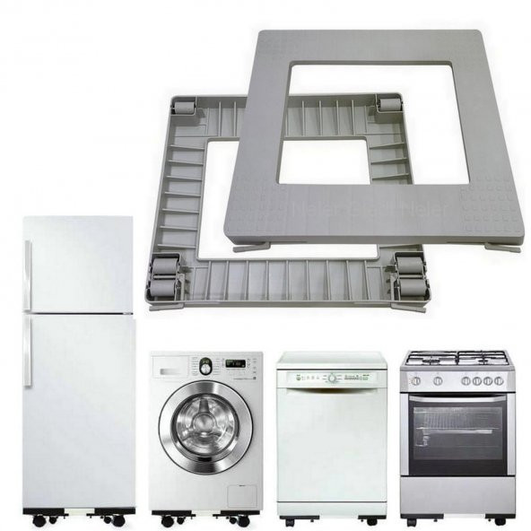 Çeksür 6 Tekerlekli Frenli Buzdolabı Fırın Çamaşır Bulaşık Makinesi Beyaz Eşya Altlığı Makina Altlığ