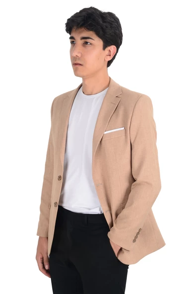 Cengiz İnler Armür Desen Slim Fit Erkek Ceket - 8