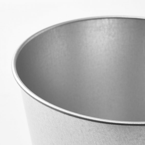 Çelik Saksı, Galvanizli Gümüş Renk MeridyenDukkan 15 cm İç-Dış Mekan Kullanımı - 2