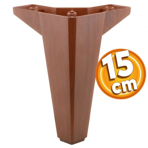 Sedir 6'lı Set Mobilya TV Ünitesi Çekyat Koltuk Kanepe Destek Ayağı 15 cm Ahşap Desenli Baza Ayak - 9