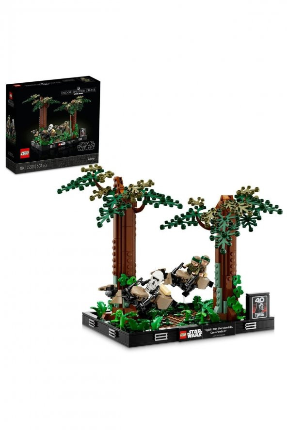 Lego Star Wars Endor Speederachtervolging Diorama