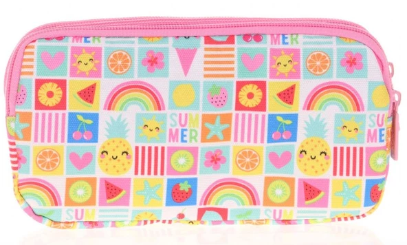 Kids&Love Üç Bölmeli Kız Çocuk Kalem Çantası - Pembe Ananas - Resim 2