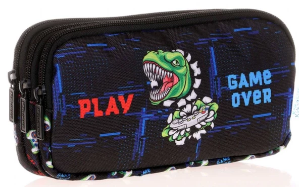 Kaukko Siyah Oyun Konsolu Isı Yalıtımlı Beslenme Çantası ve Kalemlik Seti - Erkek Çocuk - Resim 3