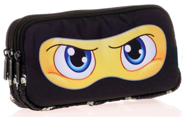 Kaukko Siyah Ninja Isı Yalıtımlı Beslenme Çantası ve Kalemlik Seti - Erkek Çocuk - Resim 3