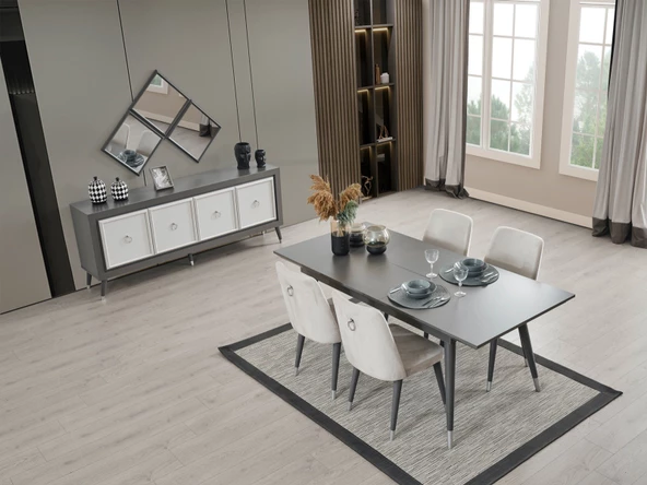 MARİAN  MDF YEMEK ODASI TAKIMI - Resim 2