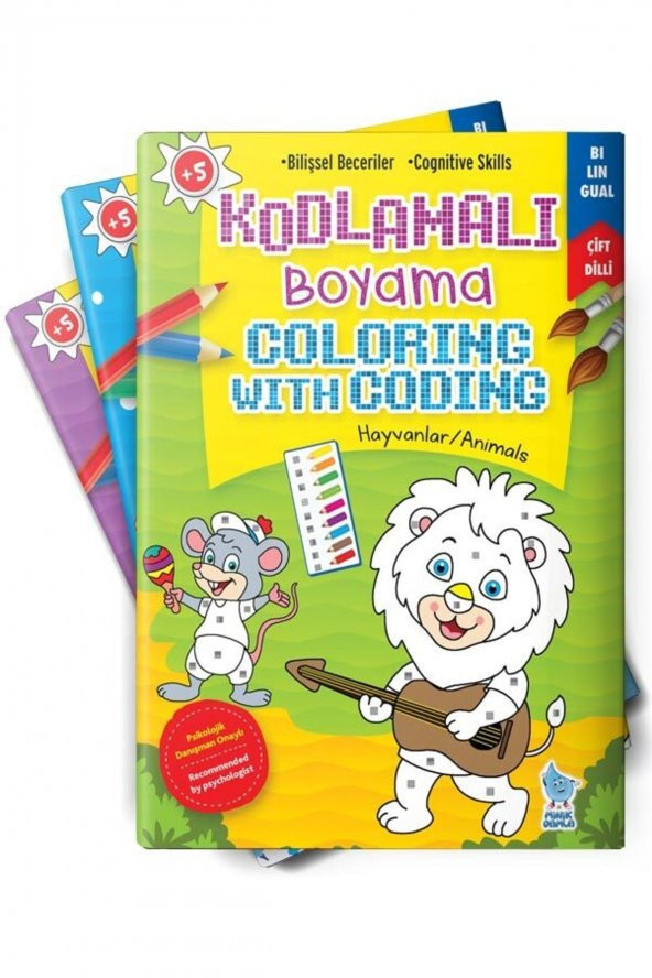 Damla Yayınevi Kodlamalı Boyama 4 Kitap