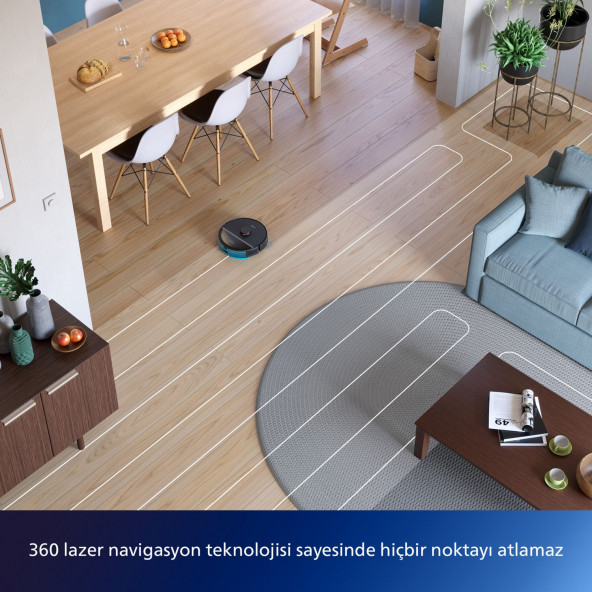 Philips 3000 Serisi Islak Kuru Moplu Siyah Robot Süpürge - 3