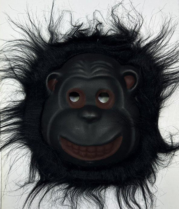 Orangutan Maskesi - Maymun Maskesi - Goril Maskesi Yetişkin Çocuk Uyumlu Siyah Renk Model 1 (3791)