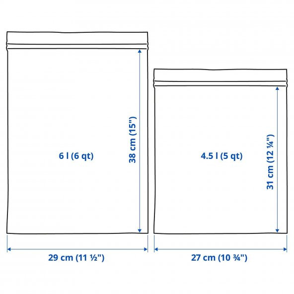 Kilitlenebilir Buzdolabı Poşeti MeridyenDukkan Yeşil Renk 1.6 lt x 4.5 lt, 30 Adet Desenli Saklama Poşeti - Resim 5