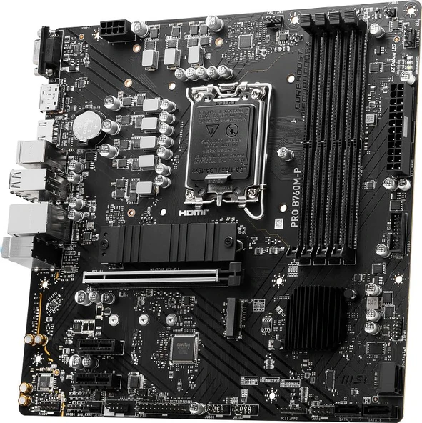 MSI PRO B760M-P DDR5 6800MHz(OC) M.2 HDMI mATX 1700p - 4