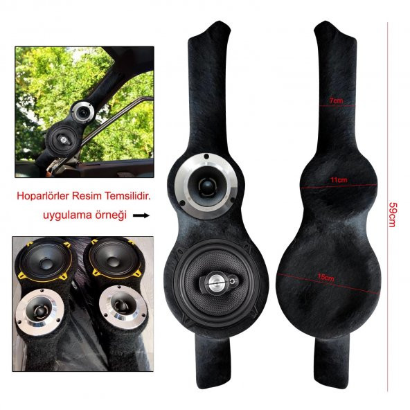 TOFAŞ ÖN DİREK PANDİZOT ÇİFT 13CM HOPARLÖR 10CM TWEETER (2 ADET) - 1