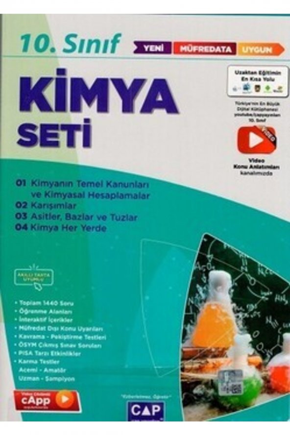Çap Yayınları 10. Sınıf Kimya Anadolu Seti - 2023