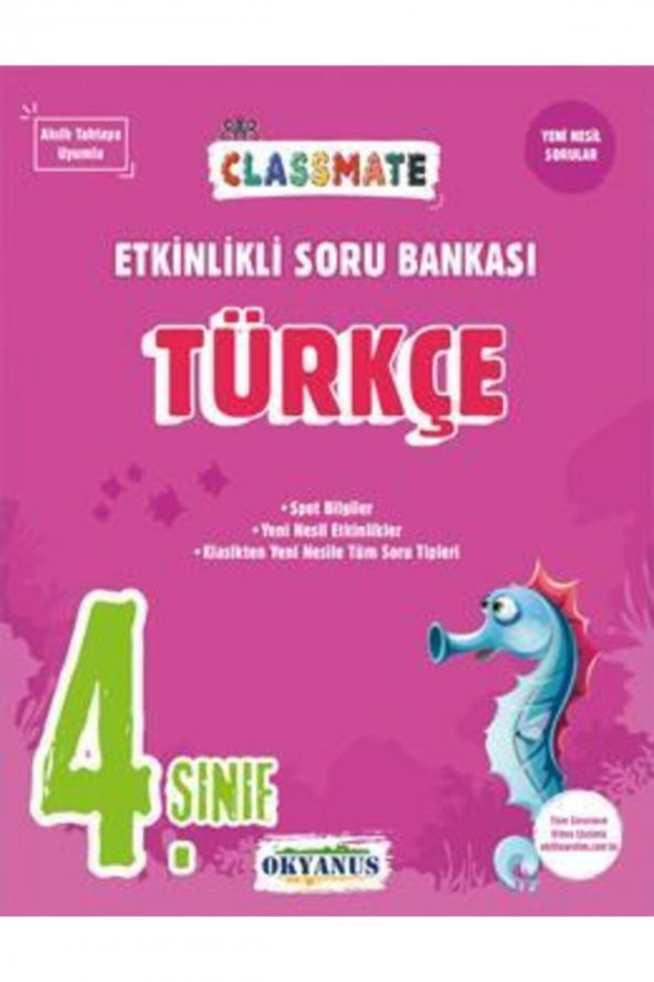 4. Sınıf Classmate Türkçe Etkinlikli Soru Bankası - Okyanus - 1