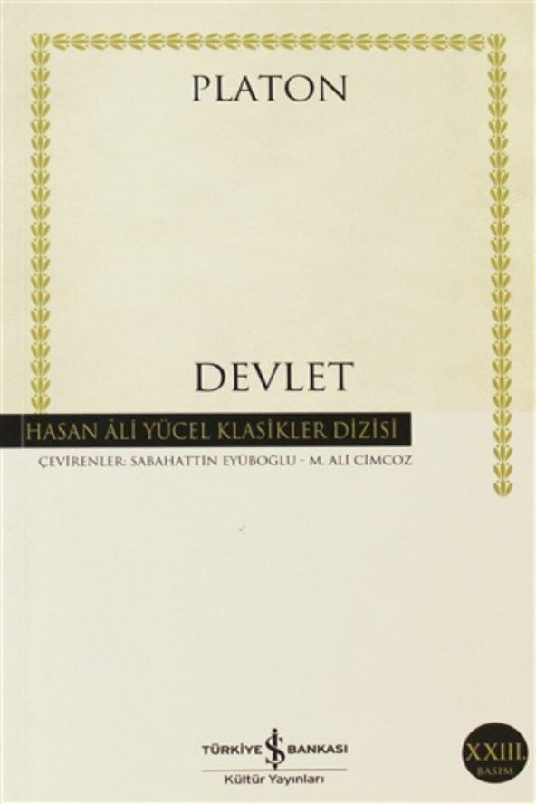 İş bankası Kültür Yayınları Devlet Platon