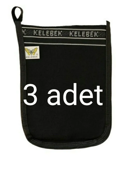 Kelebek Kese Osmanlı Kalın Hamam Ve Banyo Kesesi 3 Adet Siyah - Resim 2