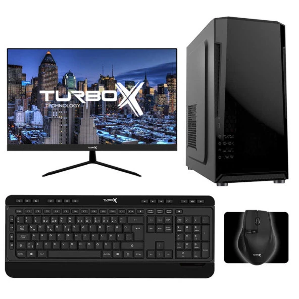 Turbox Tx4326 i3 10100 8GB DDR4 512GB NVMe SSD 21.5 inç Monitör Masaüstü Ev Ofis Bilgisayarı