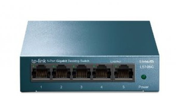 Tp-Link LS105G 5-Port 10/100/1000Mbps Metal Kasa Yönetilemez Switch