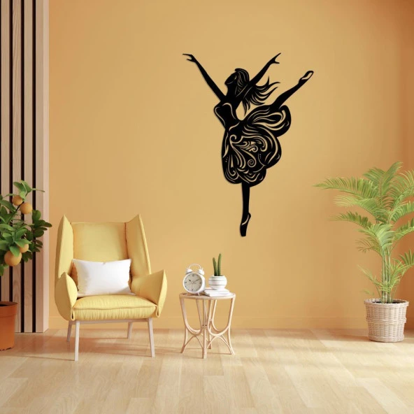 Veraart Işıklı Kadın ve Dans Temalı Tablo Alina Balerin Dekoratif Tablo Gece Lambası 100 cm - 5