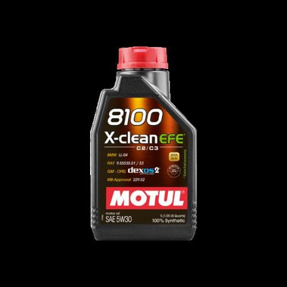 Motul 8100 X-Clean Efe C2/C3 5W-30 Tam Sentetik Motor Yağı 1 L