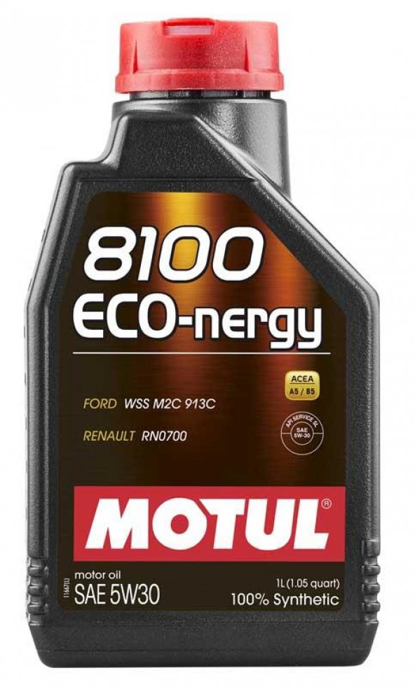 Motul 8100 Eco-Nergy 5W-30 Tam Sentetik Motor Yağı 1 L