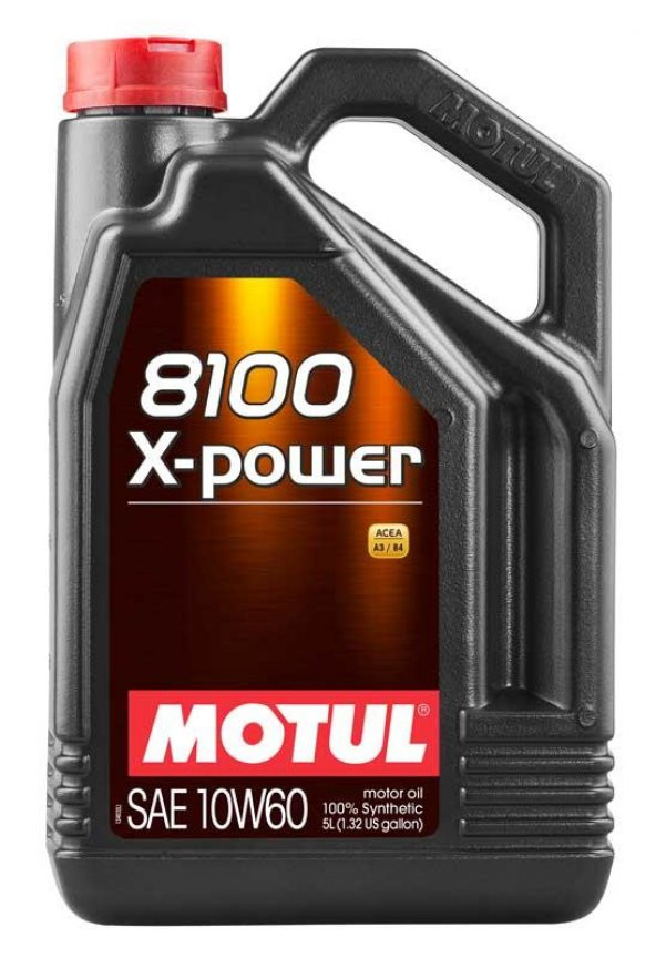 Motul 8100 X-Power 10W-60 Tam Sentetik Motor Yağı 5 L